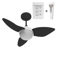 Ventilador Teto Aliseu Smart Preto Controle Remoto E Parede, 220V
