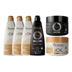 Kit Arvensis Tec Oil 4 Itens + Ativ. Ondulado + Geleia Alta