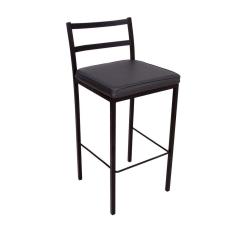 Banqueta Estilo Industrial Abalone Preto