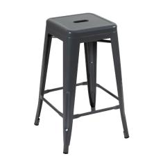 Banqueta Média Iron Tolix 66 Cm Cinza Escuro Cinza-escuro