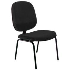 Cadeira Diretor Fixa Para Escritório Linha Uno Preto