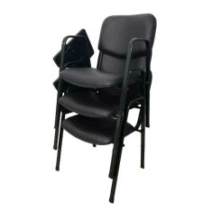 03 Cadeiras Universitárias Linha Hotel Auditório Preto