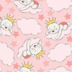 Papel de Parede Infantil Ursinha Princesa 2,70x0,57m - Quartinhos