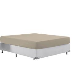 Lençol Queen Avulso 400 Fios Micropercal Bege Preço Baixo