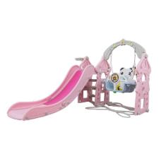 Playground Infantil 3 em 1 Plástico Escorregador Balanço Cesta Basquete Brinquedo Brinqway Bw-218