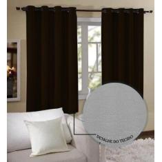 Cortina Para Janela Delicata 2,00 x 1,80  Admirare, Marrom