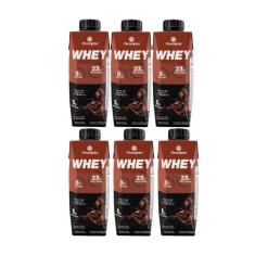 Kit 6 Bebida Láctea Piracanjuba Whey Zero Lactose Cacau 250ml
