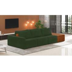 Sofá Ilha 3 Lugares Living 402cm Modulado para Sala Lary Veludo K01 - 
