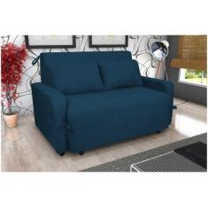 Sofá Cama 2 Lugares 138cm Amora New Azul Matrix, Azul, 2