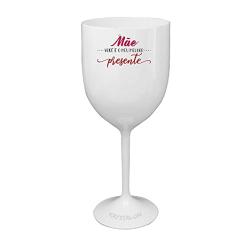 Taça Vinho Branca Acrílico Personalizada para Dia das Mães - Meu Presente