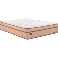 Colchão Casal Molas Ensacadas 138x188x36cm Estocolmo Mannes Branco/Bege
