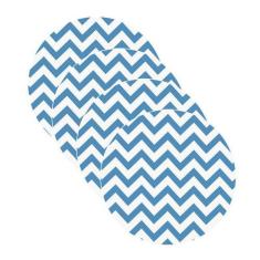 Sousplat Chevron Azul - NSW, Sem base, 4 Peças