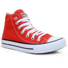 Tênis Kalum Botinha All Authentic Star Cano Alto, 37, Vermelho, Unisse