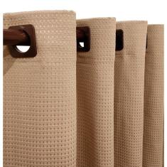 Cortina 2,40x1,30 Sala Quarto Cozinha Tecido Piquet Cor:bege