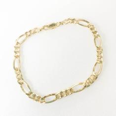 Pulseira Masculina Elos 3x1  Grossa 5mm Ouro 18k 750