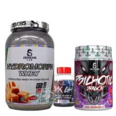 Kit Whey Protein Hidrolisado Hydromorph 900G + Mk Gh + Psichotic Drago