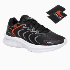 Tênis Masculino Esporte Cadarço Academia Macio Corrida Dia a Dia + Carteira-Masculino