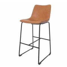 Banqueta Alta Vintage Munich Caramelo - Cadeiras INC