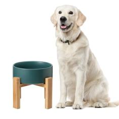 Tigelas elevadas para cães grandes – Suporte de tigela de cerâmica elevada para cães – Tigelas de água e prato de comida para cães – Tigelas de comida confortáveis para cães – Tigela para animais de estimação com capacidade extra alta 21,3 cm de diâmetro