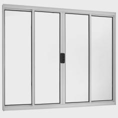 Janela de Alumínio de Correr 100x120cm 4 Folhas Central Ecosul Esquadrisul
