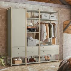 Guarda Roupa Closet Modulado Industrial 1 Porta 6 Gavetas