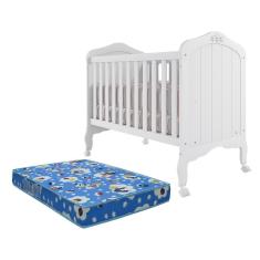 Berço Mini Cama Harmonia com Colchão Physical - Permóbili Baby Branco