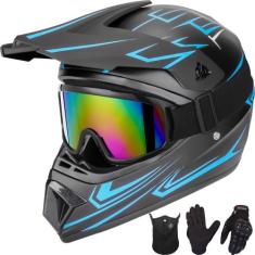 Capacete de Motocross Yesmotor Infantil - Tamanho XL - Aprovado DOT