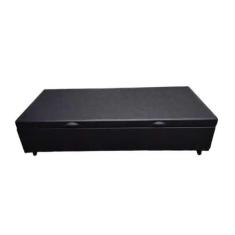 Cama Box Baú Solteiro Blindado Sintético Preto