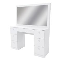 Penteadeira Ditália 7 Gavetas Pe-80 Branco Uv Acetinado