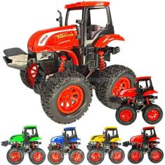 Trator De Brinquedo A Fricção Rodas Emborrachadas Fazendeiro - Europio