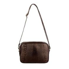 Bolsa quadrada  de couro croco Diana Feminina-Feminino