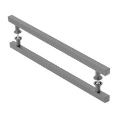 Puxador De Porta Quadrado Preto 50cm