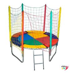 Cama Elástica de 1,83m Nacional Lona Colorida ChicoPlay