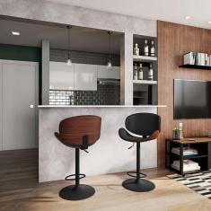 banqueta giratória ibirité preta