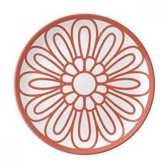 Chinesa Chinesa Flor Vermelha Padrão Tradicional Prato Decorativo Porcelana Salver Prato de Jantar