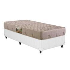Cama Box Solteiro: Colchão Espuma D33 Herval Cannes + Base CRC Courano