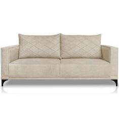 Sofa Nori 2 Lugares Pes De Ferro 180cm Linho Boucle 3301 Ezz - Milani 