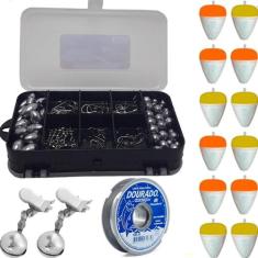 Kit Chumbada Anzol Giradores Boias Linha e Sino - Summer