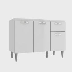 Balcão de Cozinha 120cm 3 Portas 1 Gaveta sem Tampo Light