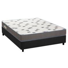 Cama Box Casal: Colchão Espuma D33 Ortobom Light Saúde + Base Crc Suede Gray(138X188)