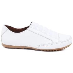 Tênis feminino Sapatênis Bella Dama em Couro Eco Elástico-Feminino