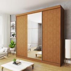 Guarda Roupa Casal Premium Evidence 205,9cm com Espelho 3 Portas 4 Gav