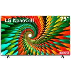 Smart TV 75" 4K LG NanoCell 75NANO77SRA Bluetooth, ThinQ AI, Alexa, Google Assistente, Airplay, 3 HDMIs