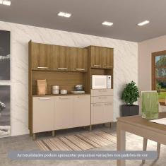 Cozinha Compacta 200cm 10 Portas e 2 Gavetas com Tampo 355 Luciane Móveis