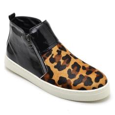 Tênis Casual Feminino Cano Médio Animal Print Onça Conforto - Rubim Ca