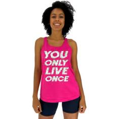 Regata Feminina Recorte Nadador MXD Conceito You Only Live Once, G, Ro