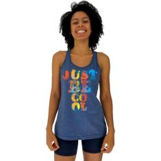 Regata Feminina Recorte Nadador MXD Conceito Just Be Cool, P, Azul pet