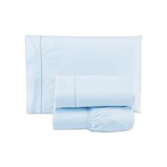 jogo Lençol cama Solteiro 400 Fios 3 Peças com elastico - Rafaloro, Az