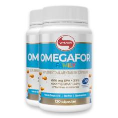 Kit 2 Ômegafor Family Ômega 3 Vitafor 120 cápsulas
