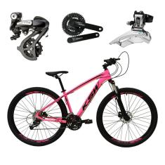 Bicicleta Aro 29 Câmbios 24v Freios Hidráulicos Rosa Tam. 17